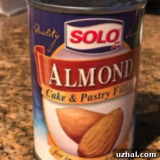 A festive plate of Solo Almond Filling Almond Crescents, ready for serving.