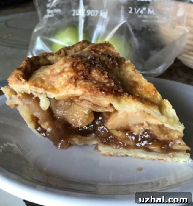 No-Fuss Apple Pie slices on a plate