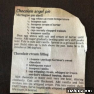 Chocolate Angel Pie, ready to be served