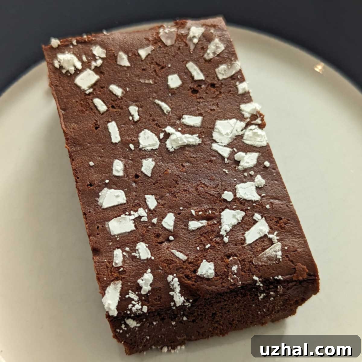 Slice of flourless chocolate cake based on Alfred Portale's Gotham Grill recipe