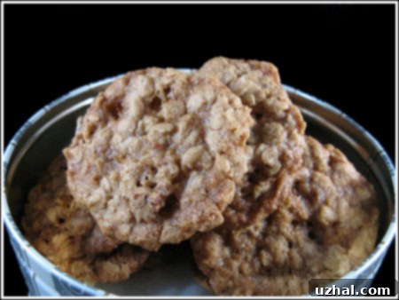 crisp oatmeal cookies on a cooling rack