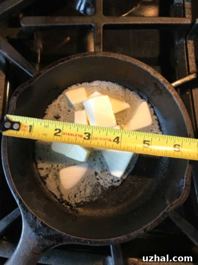 small cast iron skillet chocolate cake, side view