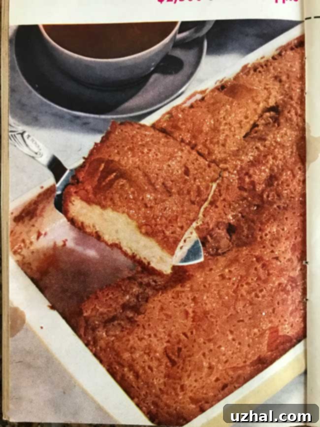 Close-up of the sticky, rippled topping of the Swedish Ripple Coffee Cake, showcasing its texture after baking.