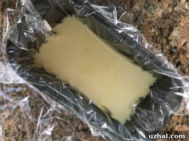 Freshly made block of homemade vegan butter, ready for use in baking or spreading.