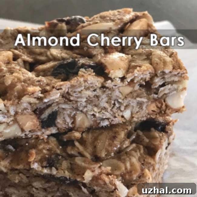 almond-cherry bars