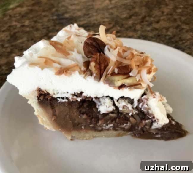 German Chocolate Cream Pie, beautifully baked and ready to be topped