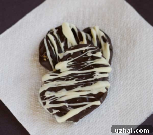 Decorated chocolate covered peanut butter pretzels with sprinkles