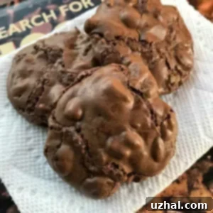 Chocolate Brownie Chip Meringue Cookies, perfectly baked and ready to be enjoyed.
