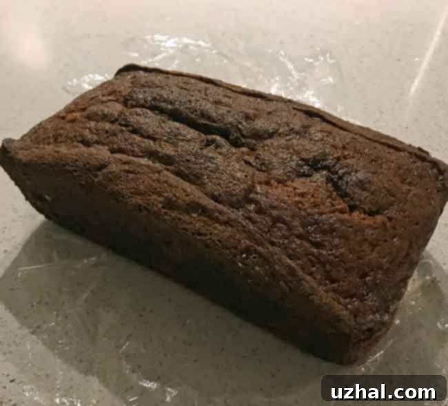 Decadent loaf of Chrissy Teigen inspired banana bread with chocolate chunks and coconut, freshly baked and sliced