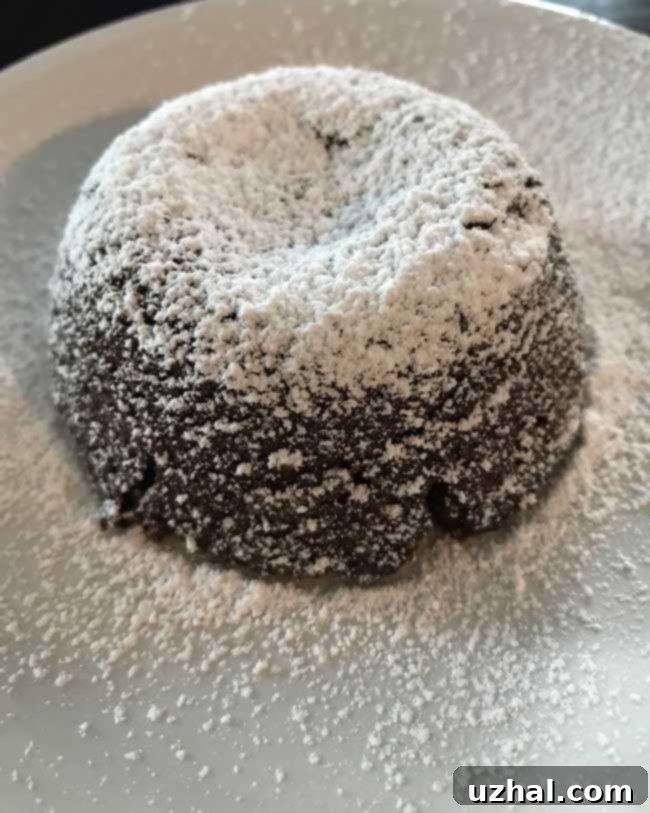 chocolate molten lava cakes, gooey chocolate dessert for two