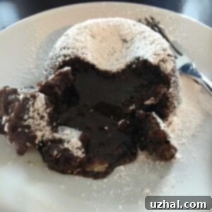 Chocolate Molten Lava Cake for Two, gourmet dessert