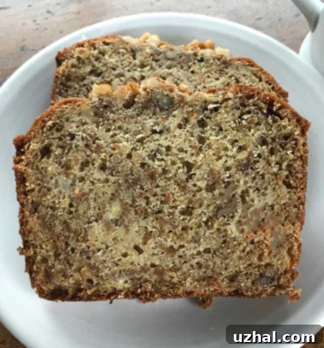 Close-up of Bran Flakes Banana Bread Texture