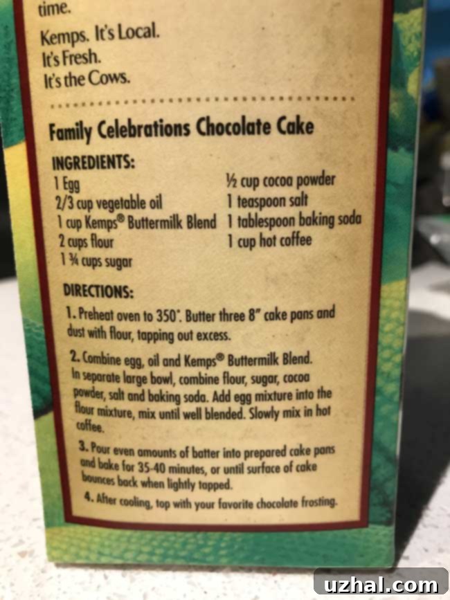 Kemps Cultured Buttermilk Blend Chocolate Cake