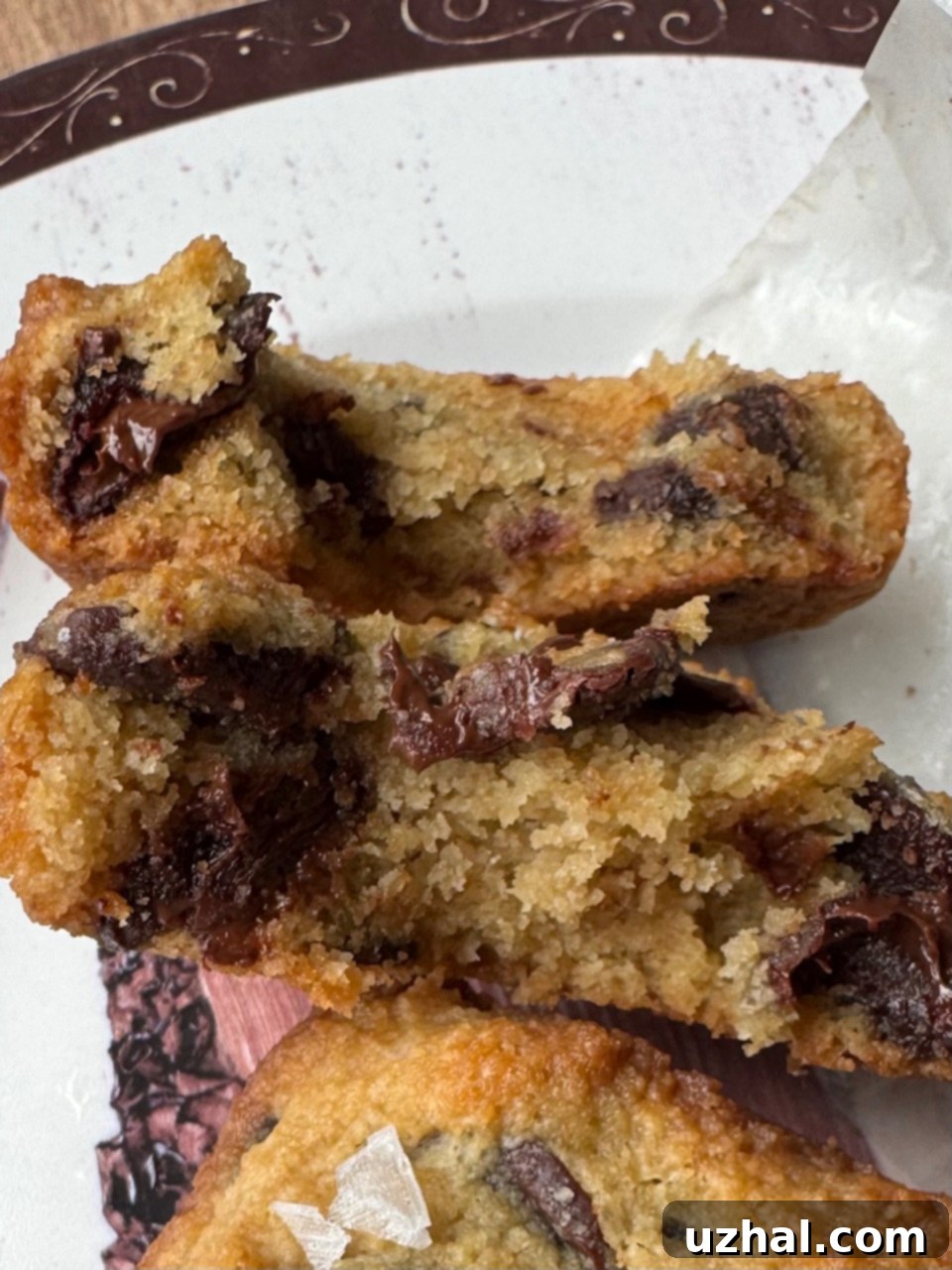 Ingredients for keto chocolate chunk cookies including almond flour, coconut flour, and Sukrin Gold sweetener