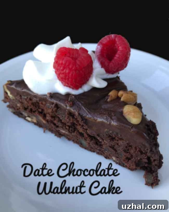 Date Chocolate Walnut Cake