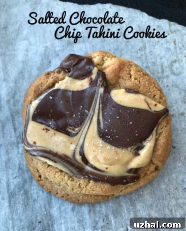tahini chocolate chip cookie