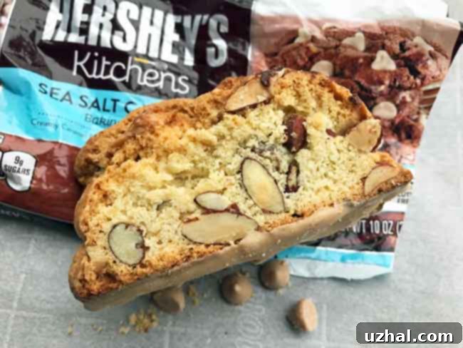 Salted Caramel Chips Biscotti