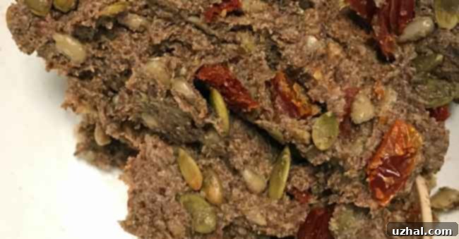 Flaxseed meal dough for crackers before baking