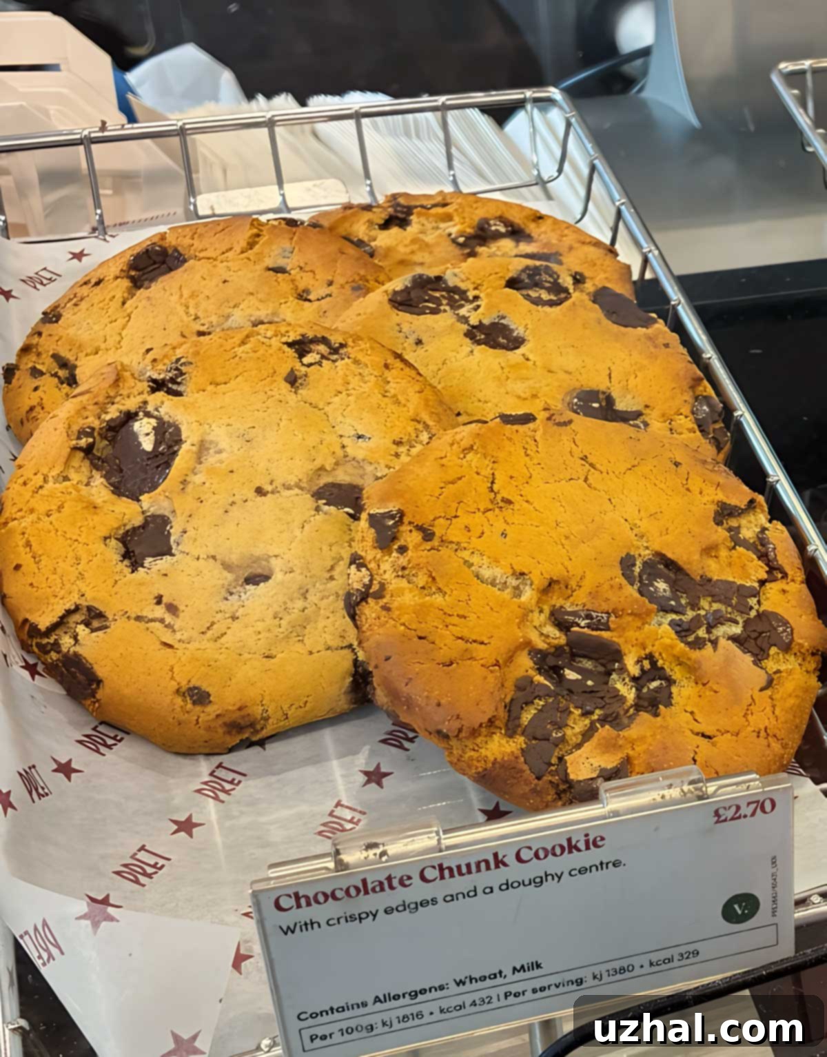 Authentic Pret A Manger Chocolate Chunk Cookies from London