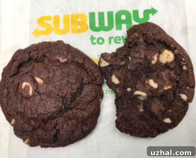 Subway Copycat Cookies - comparison with actual Subway cookie