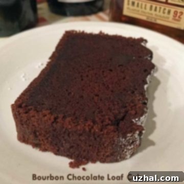 Bourbon Chocolate Loaf Cake - Finished Product