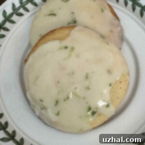 Iced Lime Cookies with White Chocolate