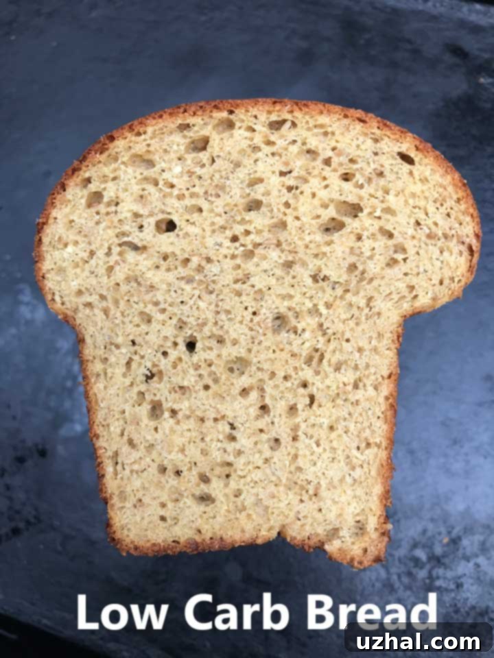 low carb bread recipe, freshly baked and sliced