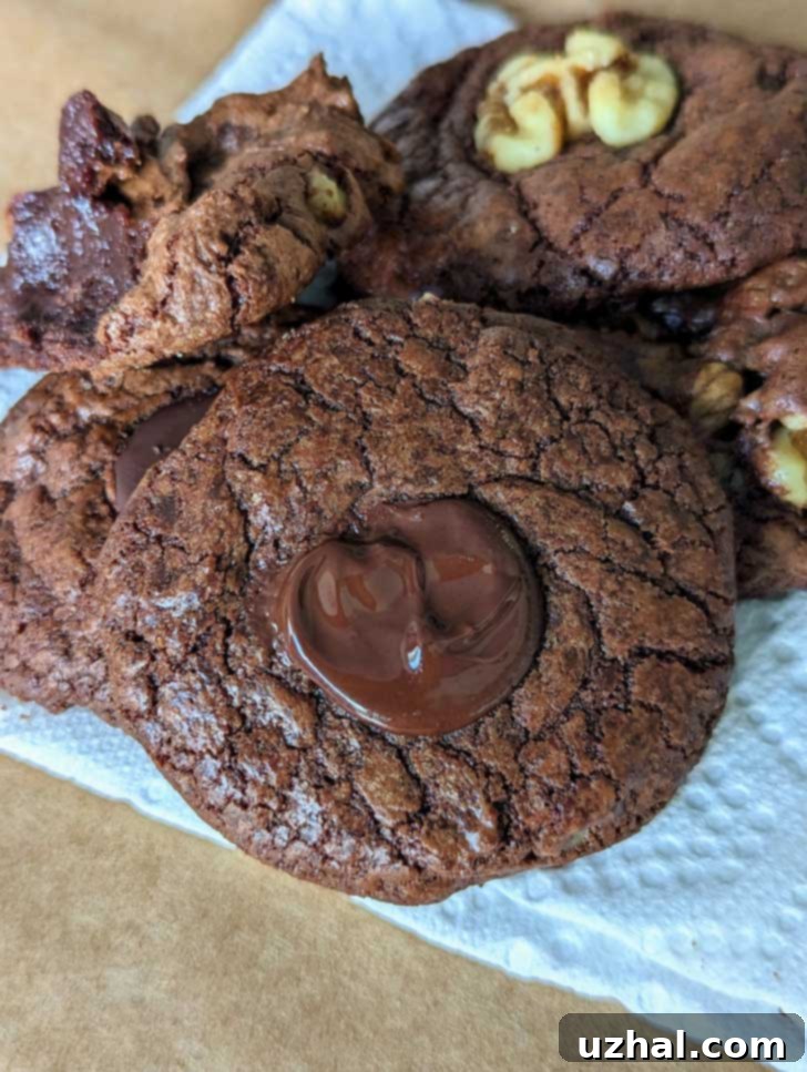 Gluten-Free Chocolate Doubleheaders with a rich, dark color