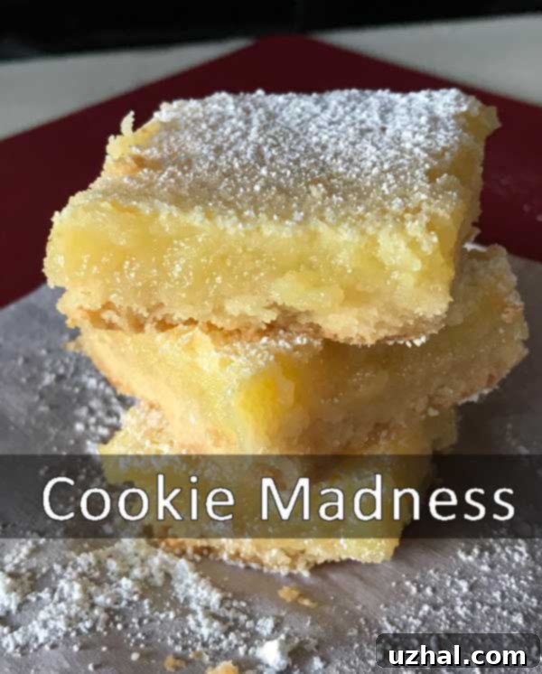 European Style Butter block next to baked lemon squares