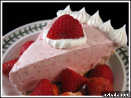 strawberry-pie-for-blog Strawberry Margarita Pie served on a white plate