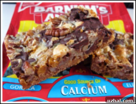 Delightful Animal Cracker Seven Layer Bars, a unique twist on classic Magic Cookie Bars.