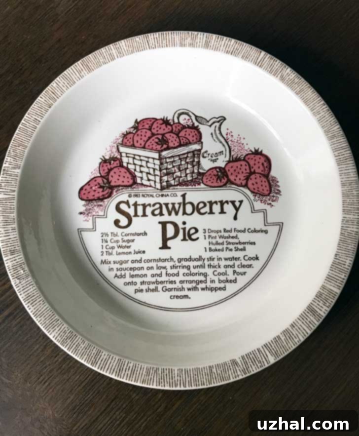 Serving of strawberry pie