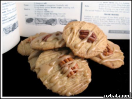 pecan-paulines cookies on a cooling rack
