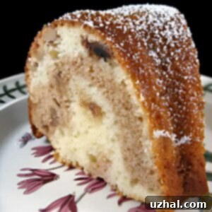 Walnut Spice Bundt Cake recipe from a Methodist cookbook.