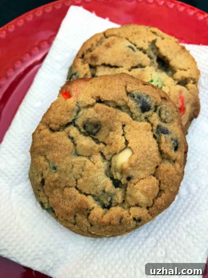 peanut butter and mm cookies