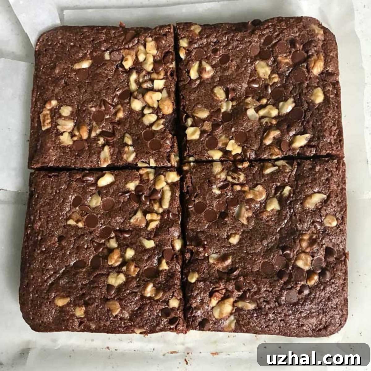 Cake flour brownies recipe designed for an 8-inch square pan