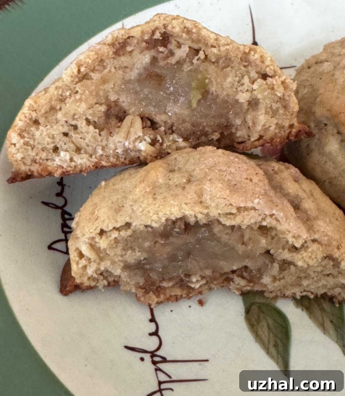 Applesauce Cookies stuffed with chunks of frozen apple crumb bars.