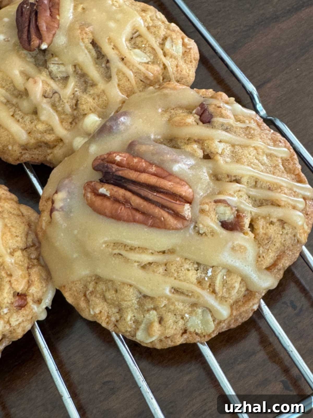 Praline Glazed Oatmeal Cookies recipe