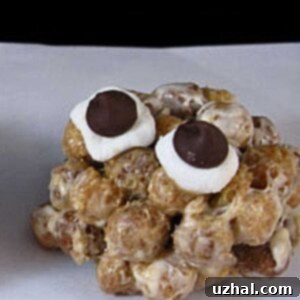 Peanut Butter Swamp Monsters with Reese's Puffs, perfect for Halloween.