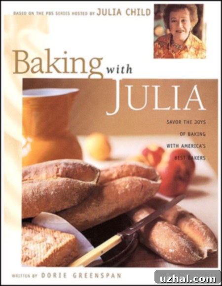 Baking with Julia cookbook showing a delightful recipe, a guide for comfort baking after illness