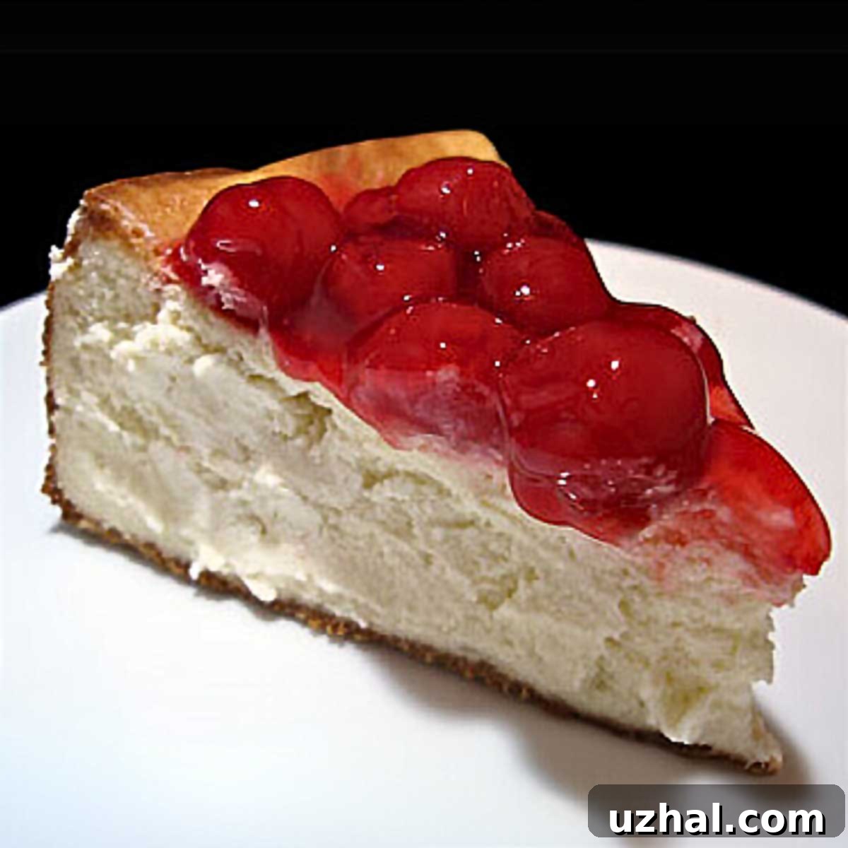 Argo Cornstarch Cheesecake recipe slice on a plate