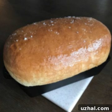 A freshly baked, golden brown Cottage Cheese Loaf, ready for slicing.