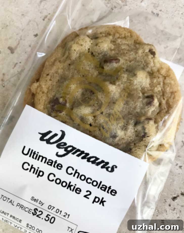 Wegmans Chocolate Chip Cookies - close up