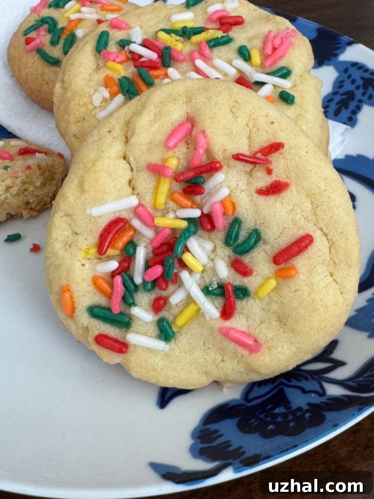 Soft Sugar Cookies with sprinkles