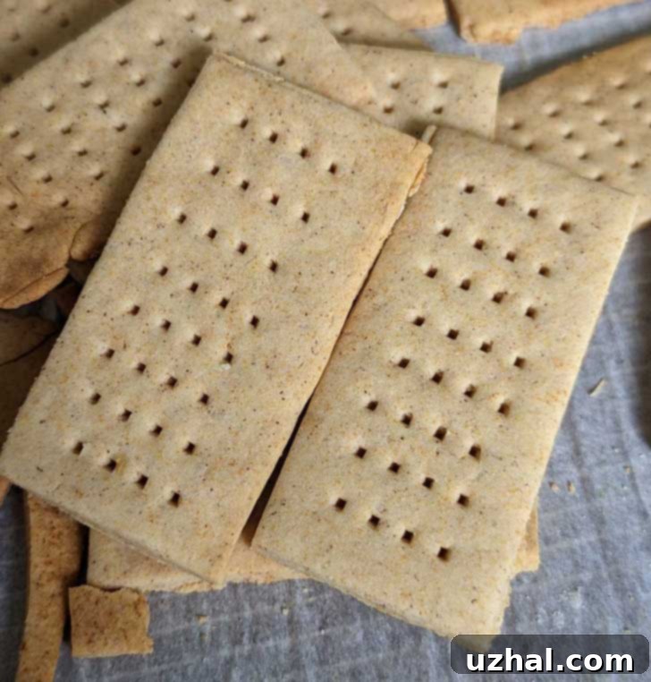 Gluten-Free Graham Crackers on a baking sheet.