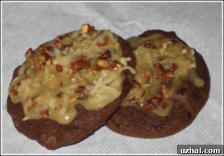 german chocolate brownie cookies