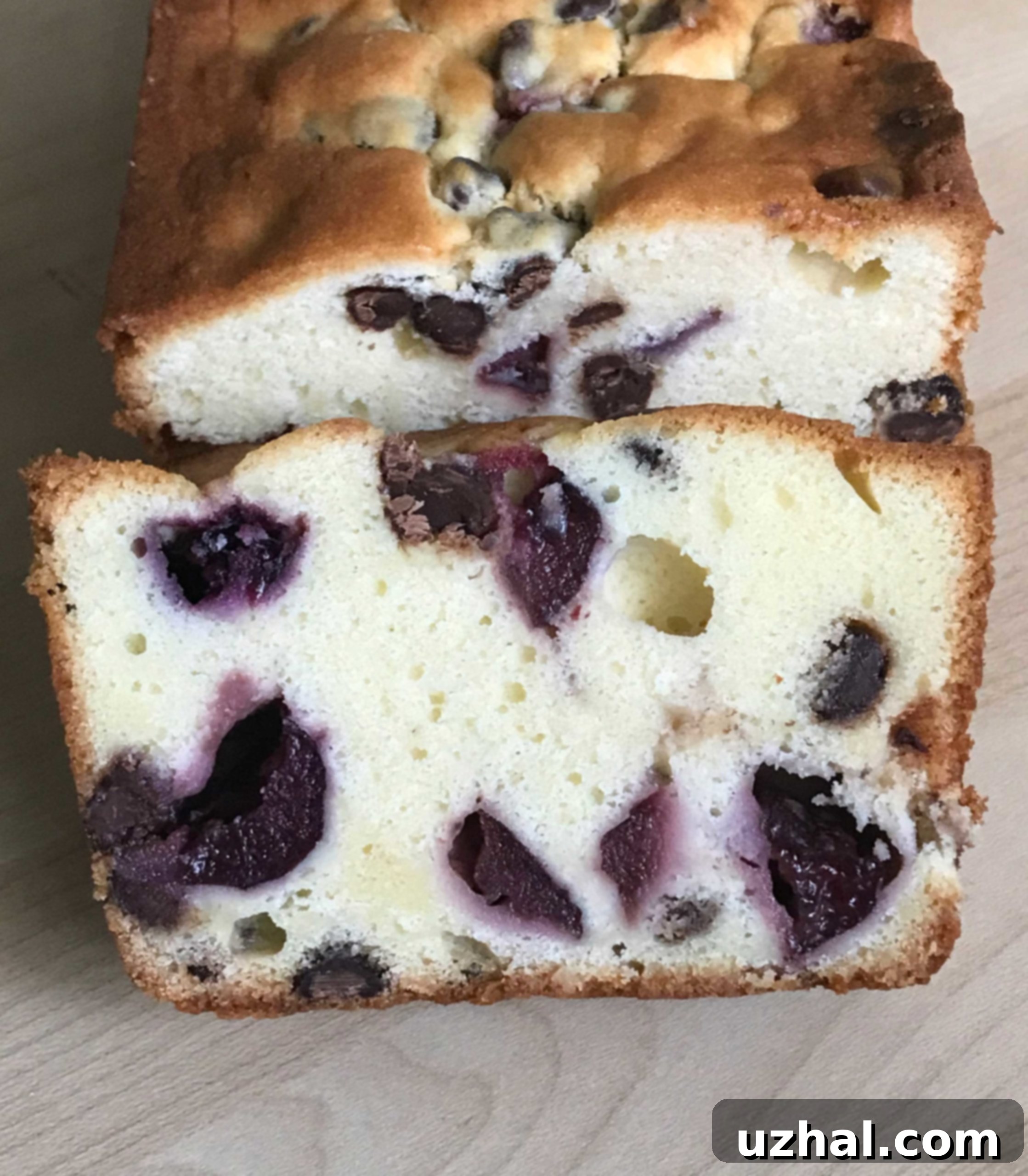 Slice of Chocolate Chip Cherry Bread