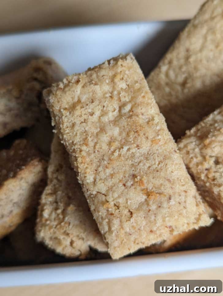 Freshly baked pecan shortbread squares