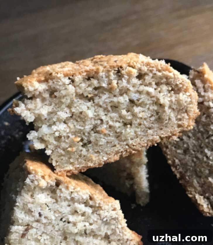 Almond Meal Irish Soda Bread baked to perfection in a cast iron skillet.