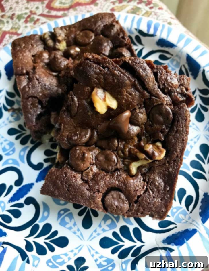 Mini loaf Pan Brownies made with self-rising flour